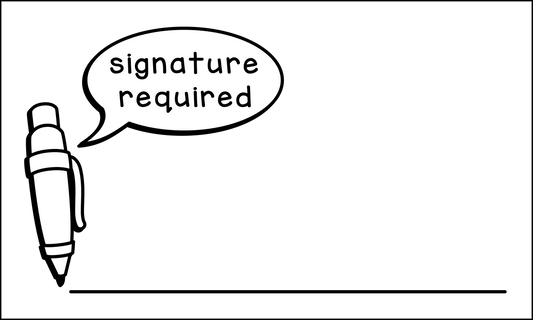Signature required (rectangulaire)