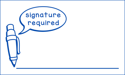 Signature required (rectangulaire)