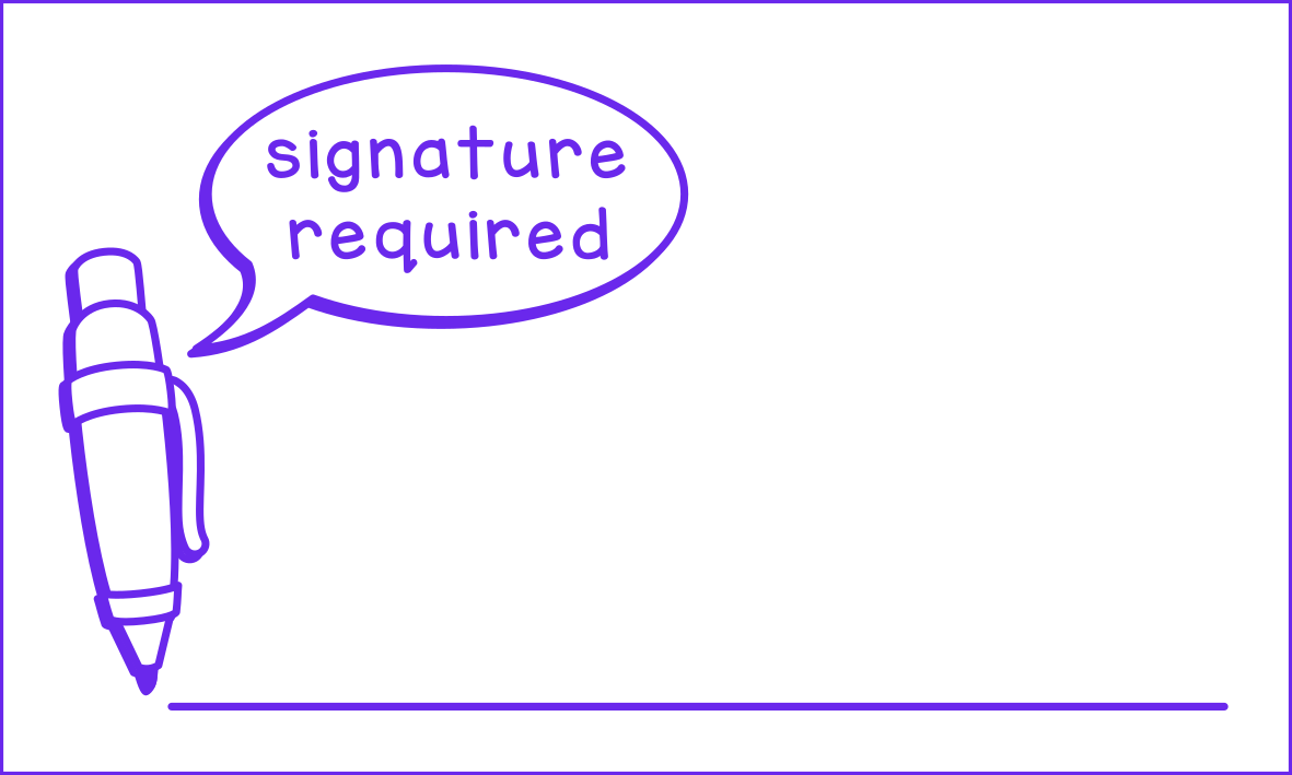 Signature required (rectangulaire)