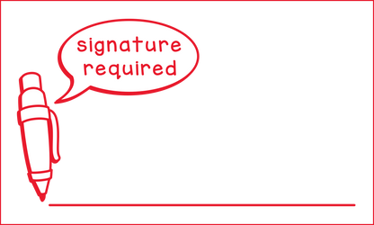 Signature required (rectangulaire)